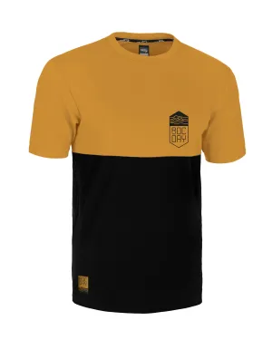 Rocday pánský dres s krátkým rukávem Double V2, Black/Yellow